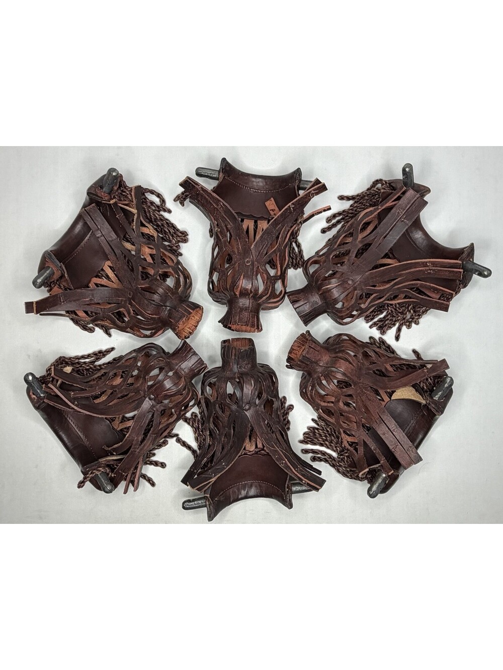 Genuine Leather Set of 6 Pockets For Billiard Pool Table